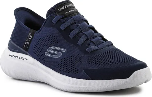 Skechers Bounder 2.0 Emerged 232459-NVY - Herren Sneaker - Stylische und bequeme Slip-On-Sneaker aus atmungsaktivem Funktionsmesh mit veganen Materialien und Air-Cooled Memory Foam für ultimativen Komfort. Ideal für Alltag und sportliche Aktivitäten.