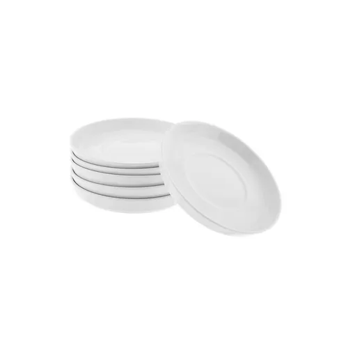 6-teiliges Unterteller-Set aus Porzellan – ideal für Kaffee & Tee