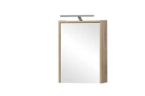Schildmeyer Spiegelschrank Carlos, Eiche Landhaus Dekor, 43,5 x 16 x 64 cm