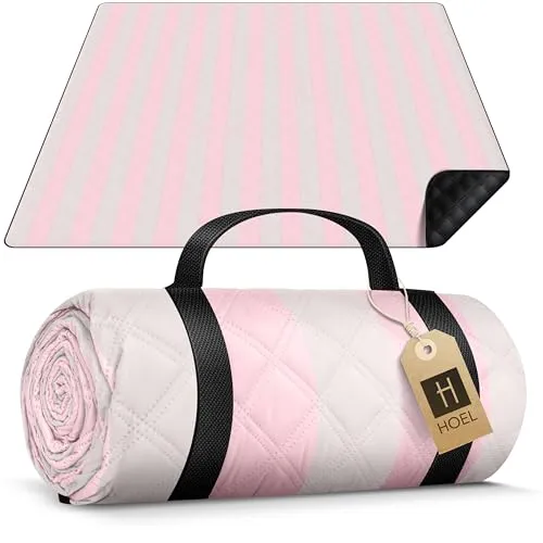 HOEL Picknickdecke 200x200 cm in pink von HOEL