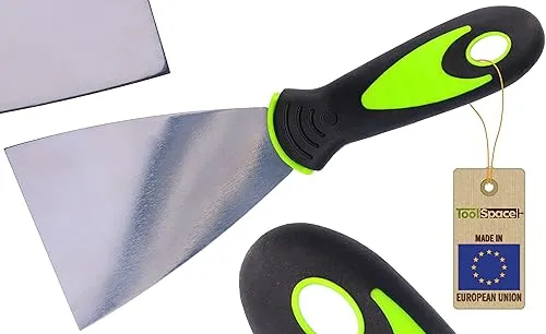 ToolSpace Profi Malerspachtel Spachtel aus rostfreiem Edelstahl mit Kunststoffgriff Maler Werkzeug Profi Putty Knife - Kunststoffspachtel 80mm