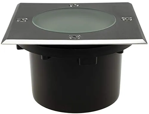 ChiliTec Bodeneinbauleuchte ECKIG 70mm flach - Trittfest und Befahrbar - Wetterfeste Bodeneinbauleuchte für Außenbereiche, bis 2000kg belastbar. Ideal für Wege und Einfahrten mit blendfreiem Licht und Schutzart IP65.