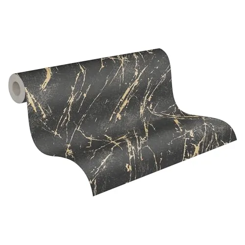 A.S. Création Vliestapete Casual Living Marmor-Tapete Mustertapete Stein-Optik Steinoptik, strukturiert, leicht glänzend, (1 St), Vliestapete Marmor für Schlafzimmer Küche Wohnzimmer Marmoroptik Flur