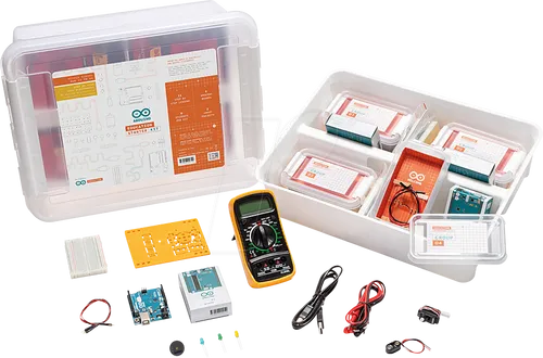 ARD KIT AKX00023 - Arduino Education Starter-Kit (EU) - Bildungs-Kit für 8 Schüler, ideal für den Einstieg in Programmierung und Elektronik. Schritt-für-Schritt-Lektionen und umfangreiche Materialien fördern Zusammenarbeit und Problemlösung.