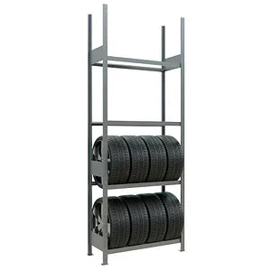 Grundregal Reifen 2750x1000x400mm - Robustes Grundregal für Reifen, ideal zur effizienten Lagerung und optimalen Raumausnutzung in Werkstätten.