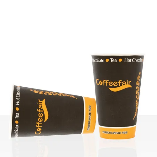 Coffee to go Becher von Coffeefair Hartpapier 0,3l, 1000Stk, Pappbecher