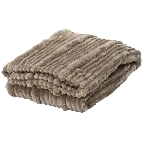 Kuscheldecke Grau 130 x 170 cm aus Polyester - Gemütliche Kuscheldecke in Grau, ideal für entspannte Abende. Hergestellt aus 70 % recyceltem Polyester, bei 30° waschbar. Perfekt für Zuhause und unterwegs.