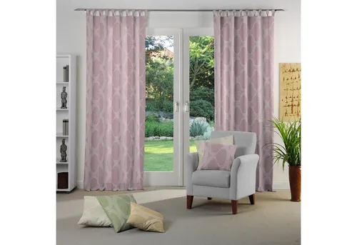 Wirth Vorhang Lahstedt (1 St), Schlaufen, blickdicht, Jacquard