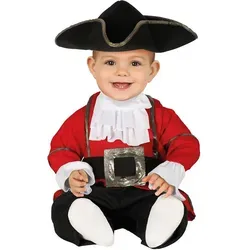 FIESTAS GUIRCA Kapitän Pirat Kostüm für Baby - Kostüme für Baby - Verwandeln Sie Ihr Kind in einen kleinen Piraten mit diesem sicheren, flammgeschützten Kostüm inklusive Gürtel und Hut. Perfekt für Mottopartys und Abenteuer!