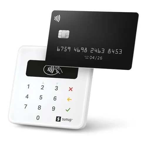 SumUp Plus Kartenleser – Vielseitige Zahlungsmöglichkeiten für unterwegs - Mobiler Kartenleser für alle gängigen Kredit- und Debitkarten. Profitieren Sie von transparenten Gebühren und flexibler Nutzung. Ideal für Selbstständige und kleine Unternehmen, um Zahlungen jederzeit und überall zu akzeptieren.
