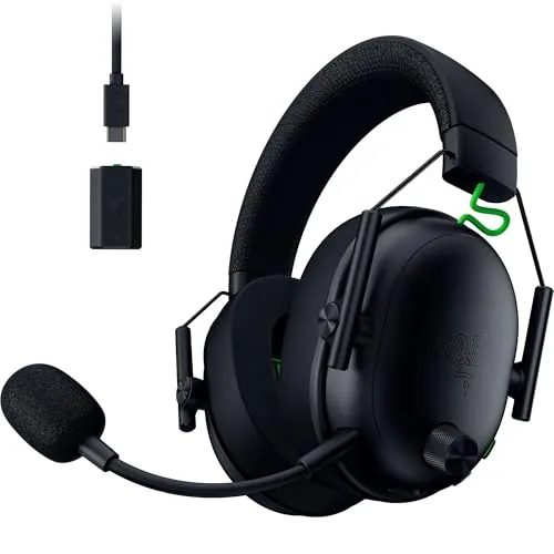 Razer BlackShark V3 - Kabelloses Gaming-Headset mit HyperSpeed Technologie - Gaming-Zubehör mit blitzschneller 10 ms Latenz und präzisem Sound dank TriForce Titanium Treiber. Ideal für kompetitives Gaming auf PC und Konsolen.
