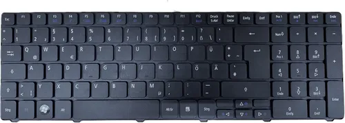 T-ProTek DEUTSCHE Tastatur Schwarz für ACER Aspire 5250-E302G32Mikk