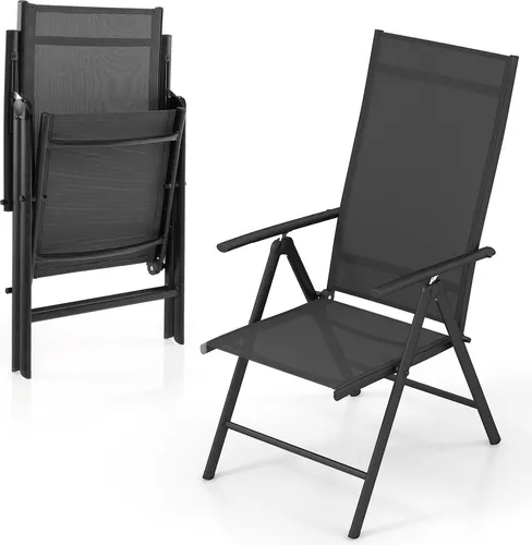 COSTWAY Hochlehner Gartenstuhl