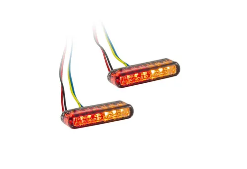 SHIN YO SHORTY LED Rück-, Bremslicht, Blinker - Rückfahrlichter mit getöntem Glas, E-geprüft und im praktischen Paar, ideal für stilvolle Motorräder und optimale Sichtbarkeit.