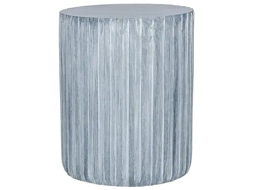 BELIANI Beistelltisch Grau Leichtbeton und Glasfaser 39 cm - Modern und Wetterfest - Moderner Beistelltisch aus witterungsbeständigem Leichtbeton mit eleganter Rillenstruktur. Ideal für Innen- und Außenbereiche, passt perfekt zu aktuellen Einrichtungstrends.