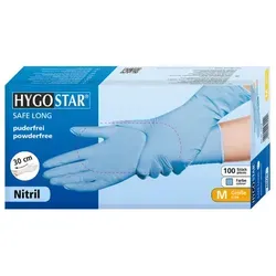 Hygostar Safe Long Nitril-Handschuhe Blau | 100 Stück