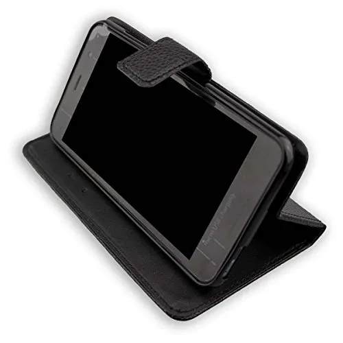 caseroxx Bookstyle Handytasche für Gigaset GS160 und GS170 in schwarz – Klapphülle mit Kreditkartenfächern, Magnetverschluss, Standfunktion & Rundumschutz