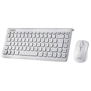 Perixx PERIDUO-707 PLUS W - Mini Tastatur + Maus Set, USB Funk - Maus-Tastatur-Sets in elegantem Weiß, ideal für platzsparende Arbeitsbereiche und kabellose Freiheit.