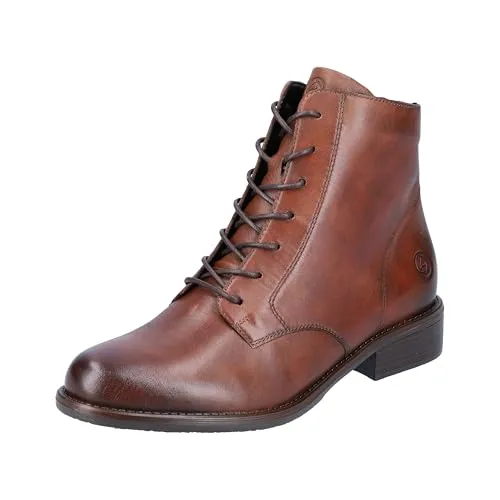 Remonte Stiefelette - Nussbraun Leder Größe: 42 - Wanderschuhe für Damen: Bequeme Stiefelette mit schockabsorbierender Sohle und herausnehmbarer Einlegesohle für individuellen Komfort. Ideal für die Übergangszeit!