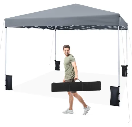 COSTWAY Pop-Up Faltpavillon 3x3m mit UV-Schutz und Tragetasche
