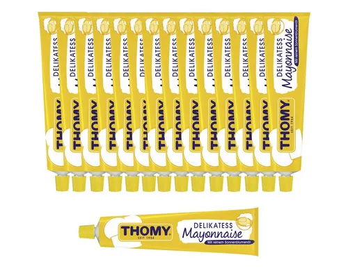 THOMY Delikatess Mayonnaise 100ml - cremig und würzig - Genießen Sie die cremige, würzige THOMY Delikatess Mayonnaise im praktischen 15er Pack. Ideal für Salate, Sandwiches und Dips – verleiht jedem Gericht den besonderen Geschmack.