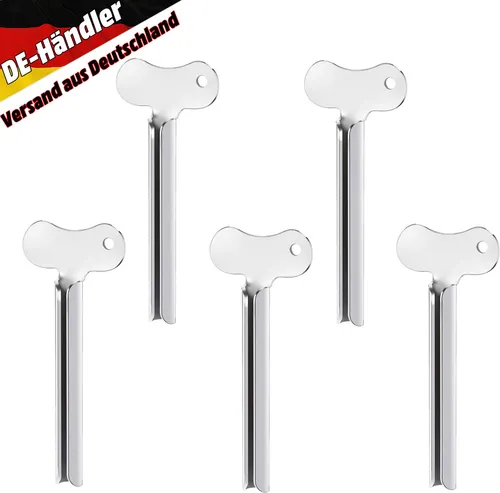 Stück Tubenpresse Tubenschlüssel Tubenquetscher Tubenausdrücker Tubenpresse Zahnpasta Edelstahl Toothpaste Squeezer für Kosmetik Schuhcreme Haarfärbemittel Pigmente Geeignet für Küche Bad Studio 5