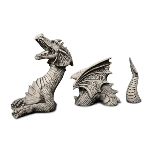 Gartendekoparadies.de 3-teiliger Drache von gartendekoparadies