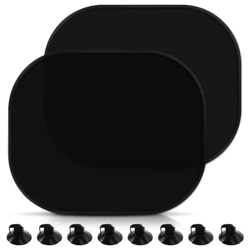 Stück Sonnenschutz Auto Baby, Universeller Auto Sonnenblende Kinder mit UV Schutz, 44x35cm Sonnenblende mit 8 Saugnäpfen, Universal Passend für die Meisten (99%) Autos 2