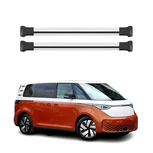 OMAC Dachträger Gepäckträger für VW ID.Buzz 2022-2025 - Dachgepäckträger aus hochwertigem Aluminium, abnehmbar und wasserdicht. Ideal für Fahrrad- und Skiträger, mit aerodynamischem Design für weniger Windgeräusche.