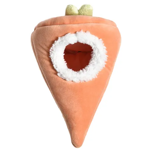Duvo+ Karottenhaus Plüsch orange 20x14cm für Nagetiere Käfigzubehör