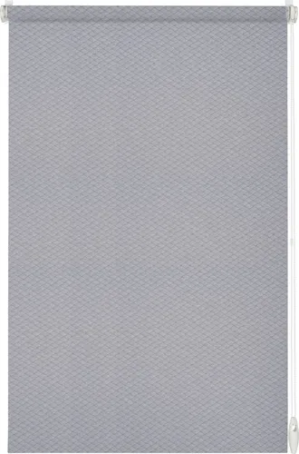 GARDINIA Rollo Shaun – Blickdicht mit Bohren/ohne Bohren - Hochwertiges Rollo in hellgrau mit elegantem Rautenmuster, ideal für Sichtschutz und einfache Montage ohne Bohren. Perfekt für Fenster mit einer Breite von 120 cm und Höhe von 160 cm.