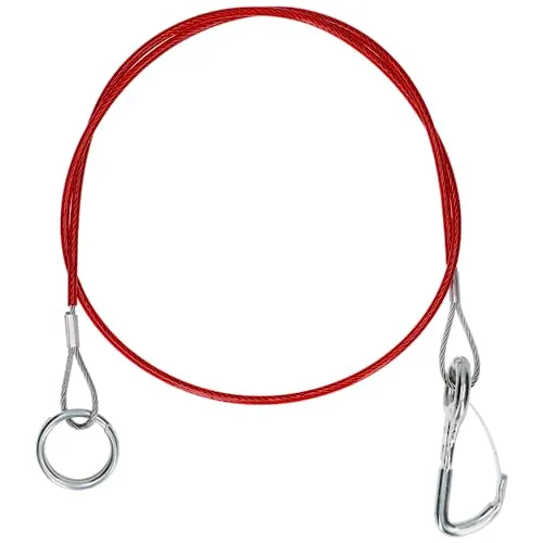 Abreißseil 1m Anhänger mit Ring und Karabiner Abrissseil Bremsseil Wohnwagen AHK