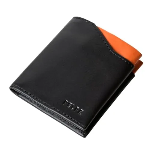 PELPE Herren-Geldbörse aus echtem Leder, schlankes Design mit Mehreren Fächern, Modelle (PW-5)