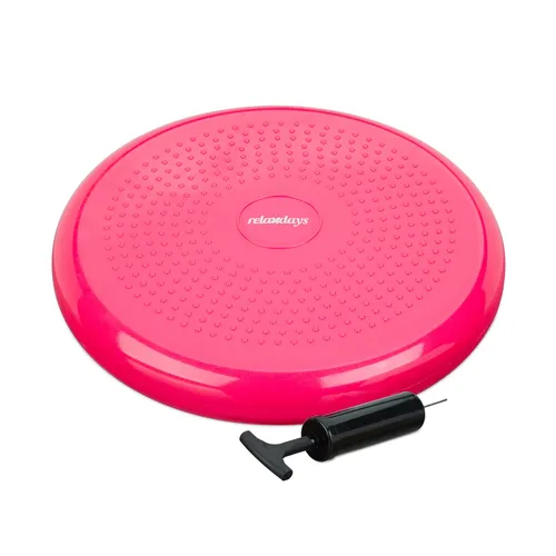Balancekissen Wackelkissen Fitness Sitzkissen pink - Balancekissen für Fitness und Wohlbefinden, ideal für aktive Sitzhaltung und Gleichgewichtstraining, Farbe: Rosa, Maße: 33x33x7 cm