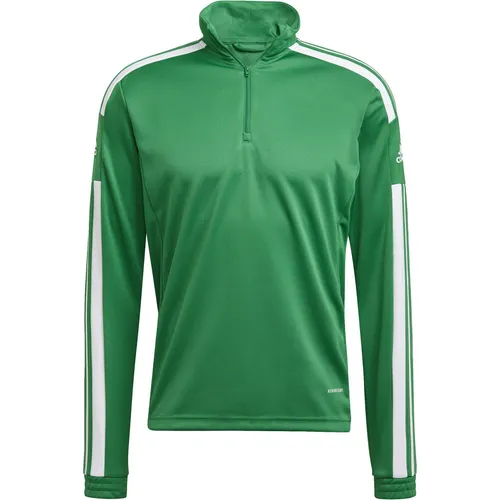 adidas Herren Squadra 21 Training Top, Team Green / White, M - Trainingsbekleidung aus 100 % recyceltem Polyester, feuchtigkeitsabsorbierend mit Reißverschlusstaschen und elastischen Bündchen für optimalen Tragekomfort.