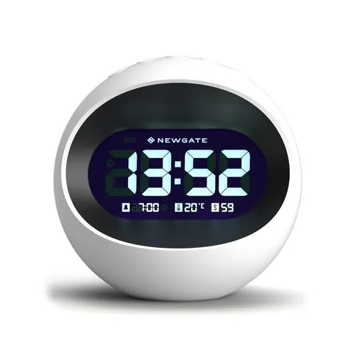 Newgate Centre of the Earth LCD-Wecker in Weiß