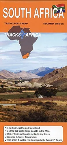 Südafrika/Lesotho/Swaziland 1:1.000.000 Karte - Detaillierte Freizeitkarte für Südafrika, Lesotho und Swaziland im Maßstab 1:1.000.000 – ideal für Reisende und Abenteuerlustige.