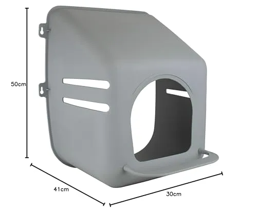 agrarking.de Hühnerlegestall - Legenest aus Kunststoff - Hellgrau, L 30 x B 41 x H 50 cm, Einfache Montage, Für Hühner