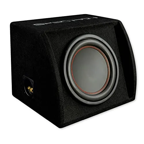SPECTRON SP-25RS: kompakter Bassreflex Subwoofer, Bassbox für Autos, Basskiste mit 25 cm Woofer Chassis, 400 Watt