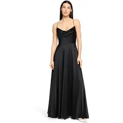 Vera Mont Abendkleid mit Wasserfallausschnitt in schwarz von Vera Mont