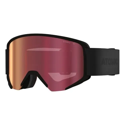 ATOMIC Herren Brille SAVOR L STEREO BLACK/ALL WEATHER - Ski- & Snowboard-Brillen mit Oversized-Look und zylindrischer Doppelscheibe für ein maximales Sichtfeld. Ideal für breitere Gesichter und dank Live Fit Rahmen superkomfortabel.