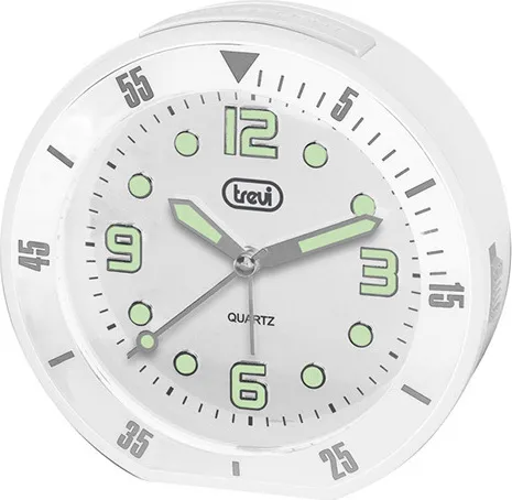 Trevi SL 3091 R, Quarzwecker, Rund, Weiß, Analog, Gelb, Akku