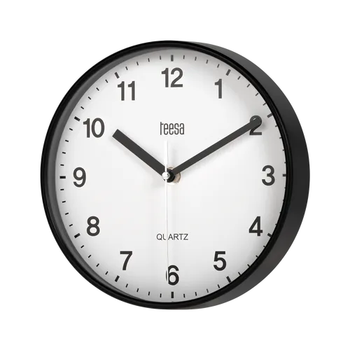 Zegar ścienny 20 cm czarny Teesa 5901890081870