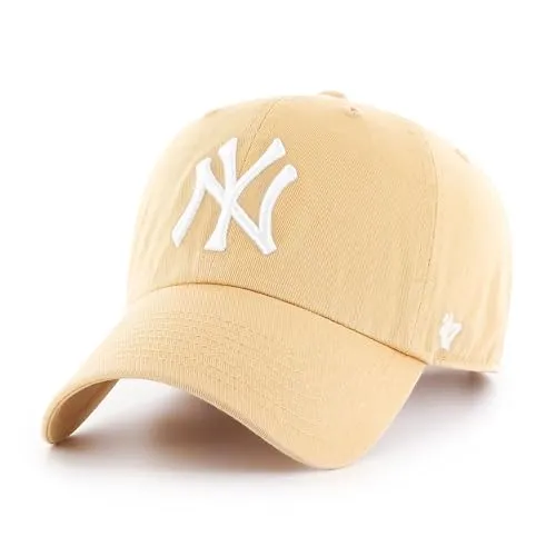 '47 New York Yankees MLB Loop Label Clean Up Cap - Sportfan Mütze der New York Yankees von 47: Verstellbare Cap mit gebogenem Schirm, unstrukturierter Krone und hochwertigem Teamlogo-Stick.