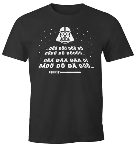 MoonWorks® Herren T-Shirt Laserschwert Melodie Intro Krieg Sterne Parodie Fun-Shirt Spruch lustig Anthrazit M