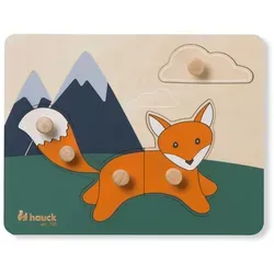 Hauck Holz Steckpuzzle für Baby (ab 1 Jahr) - Fox / Fuchs - Puzzle N Sort