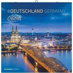 Alpha Bildkalender 160336 - Deutschland 2026 - Broschürenkalender mit beeindruckenden Landschaften, ideal für Urlaubsplanungen. Inkl. Bucket-List und Platz für Eintragungen, Maße 30 x 60 cm aufgeklappt.
