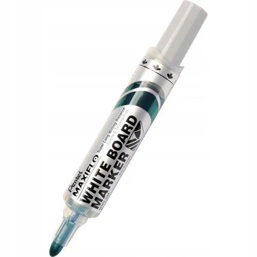 Pentel Maxiflo MWL5M Boardmarker 12 Stück grün - Flüssigtintenmarker mit Pumpsystem, ideal für Whiteboards und Porzellanflächen