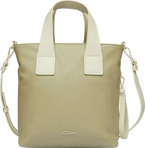 s.Oliver Lässiger Shopper - Tragetasche mit abnehmbaren Riemen - Tragetaschen in Leder-Optik, ideal für Alltag und Büro. Mit abnehmbarem Riemen und Kurztragehenkel für flexible Nutzung. Praktische Fächer und Reißverschluss sorgen für Ordnung.