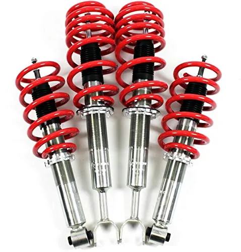 EVOGWAU10 Gewindefahrwerk A6 4B C5 S6 RS6 1997-2005 - Tieferlegungsset für AUDI A6 (Typ 4B/C5), ermöglicht eine Tieferlegung bis ca. 75mm, sportlich straff und dennoch komfortabel, Neuteil in Top Qualität.